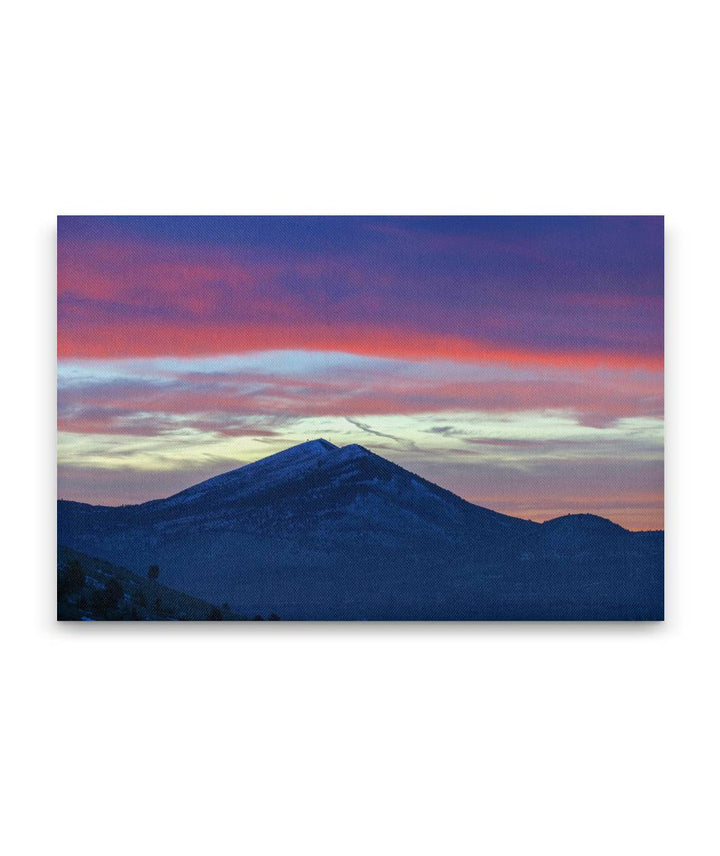 Stukel Mountain With Clouds at Sunrise, Klamath Falls, Oregon, USA