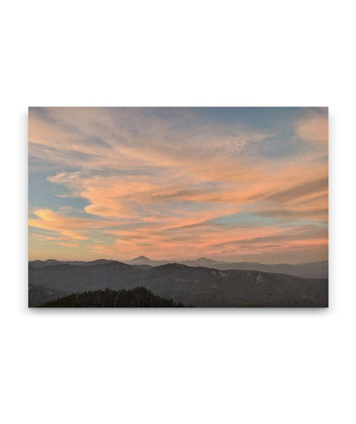 Clouds Over Cascades Mountains at Sunset, Willamette National Forest, Oregon, USA