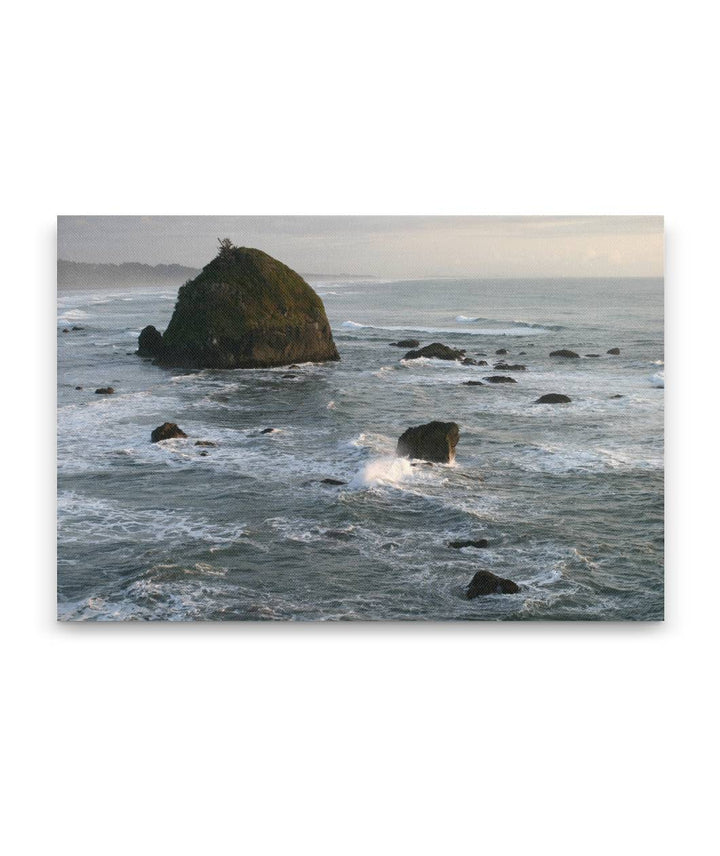 Offshore rocks, Northern CA rocky coast, Trinidad Bay, Trinidad, California