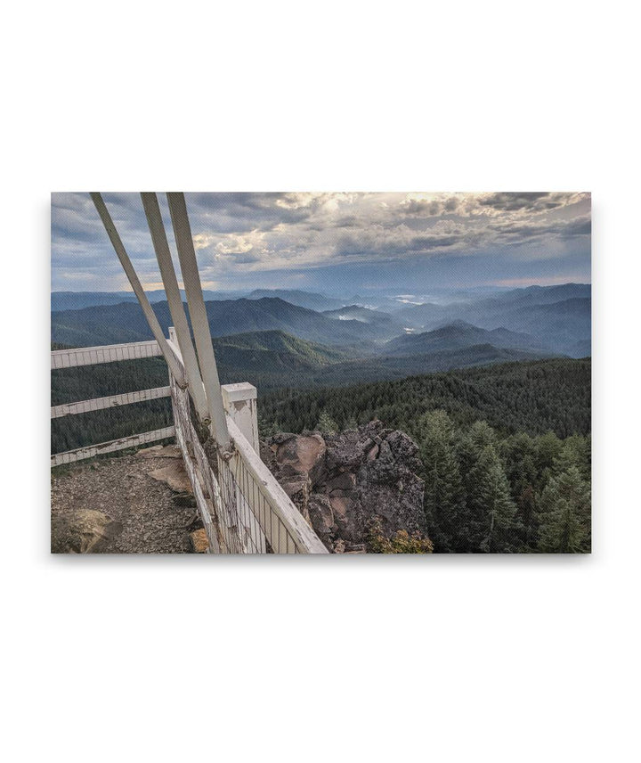 HJ Andrews Forest and Lookout Creek Drainage From Carpenter Mountain Fire Lookout, Oregon