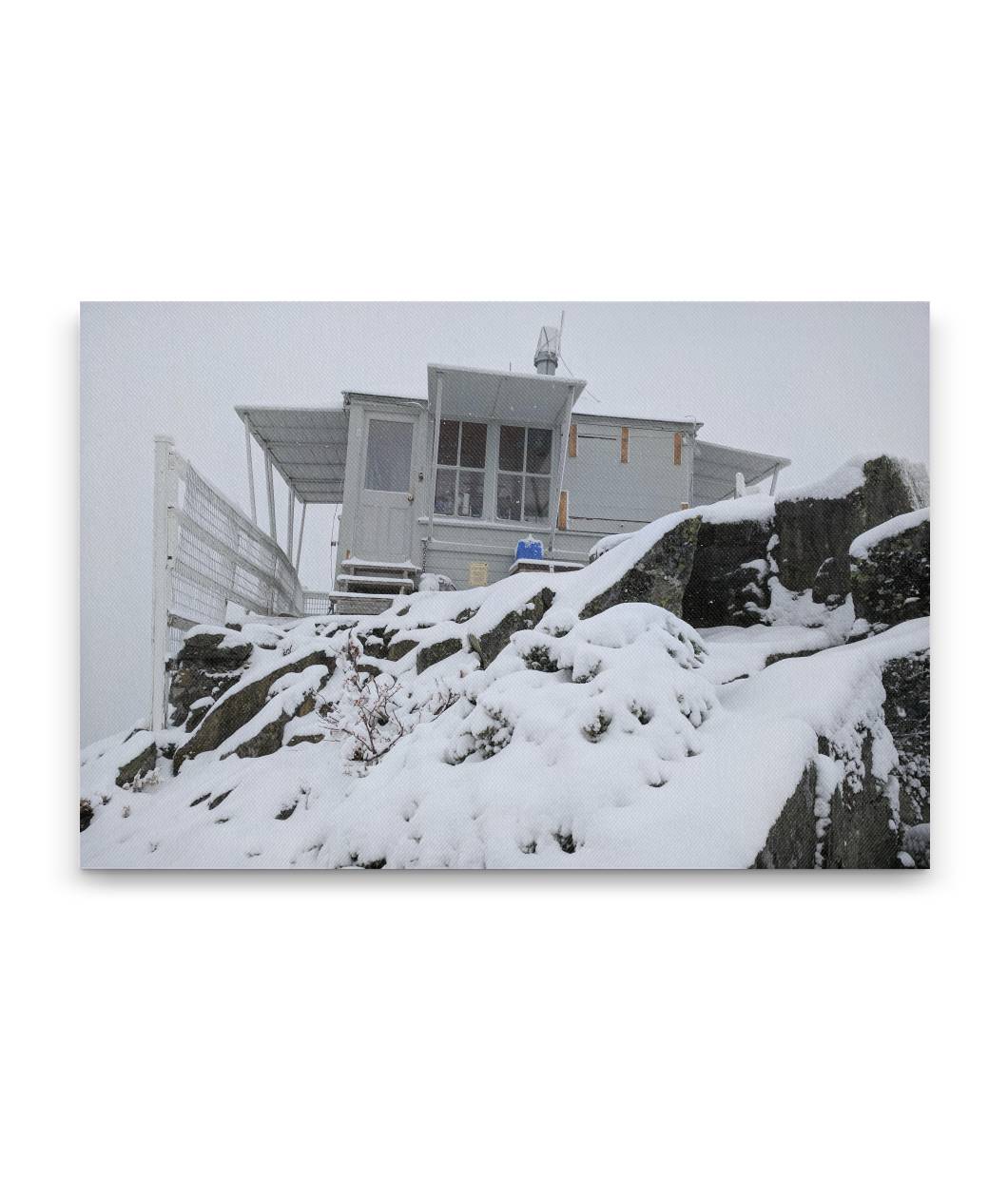 Early Winter Snow, Carpenter Mountain Fire Lookout, HJ Andrews Forest, Oregon, USA