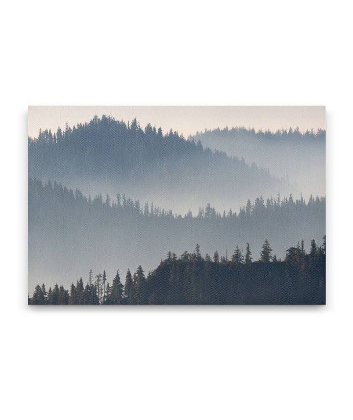 Heavy Wildfire Smoke and Ridgelines, Willamette National Forest, Oregon