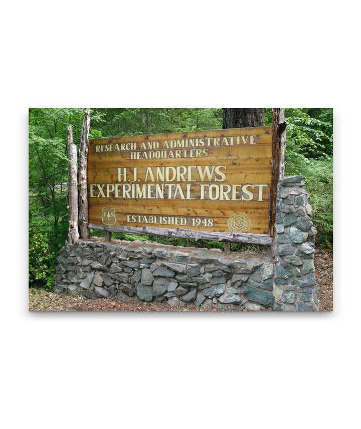 Entrance Sign, H.J. Andrews Experimental Forest, Oregon, USA