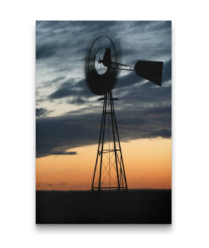 Windmill at Sunrise, Thunder Basin National Grassland, Wyoming