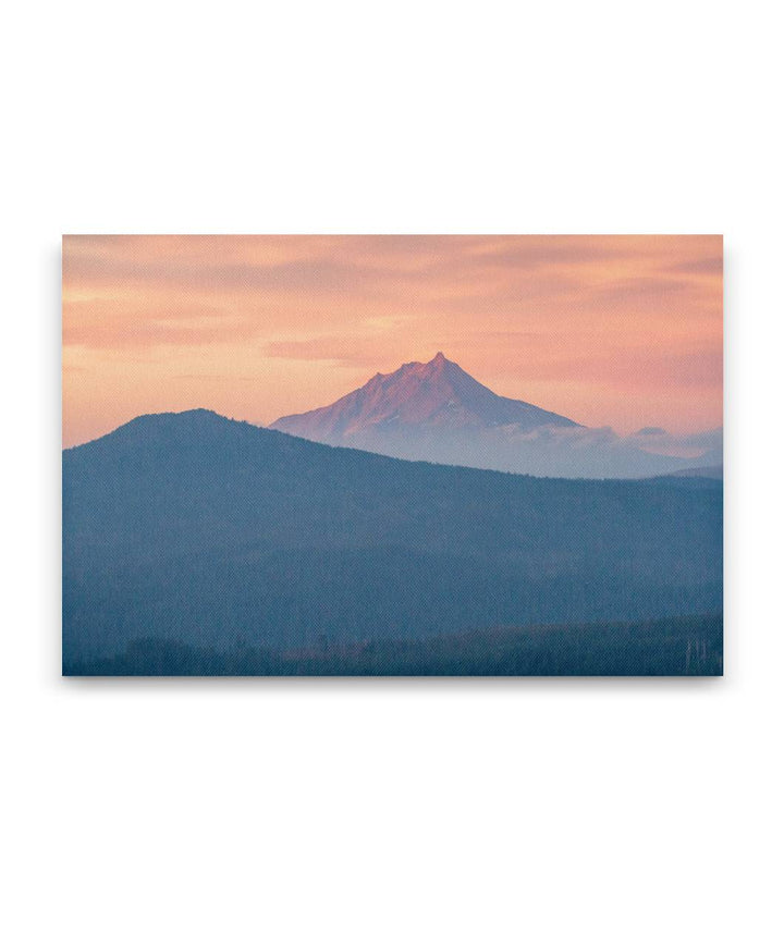 Three-Fingered Jack At Sunrise, Willamette National Forest, Oregon, USA