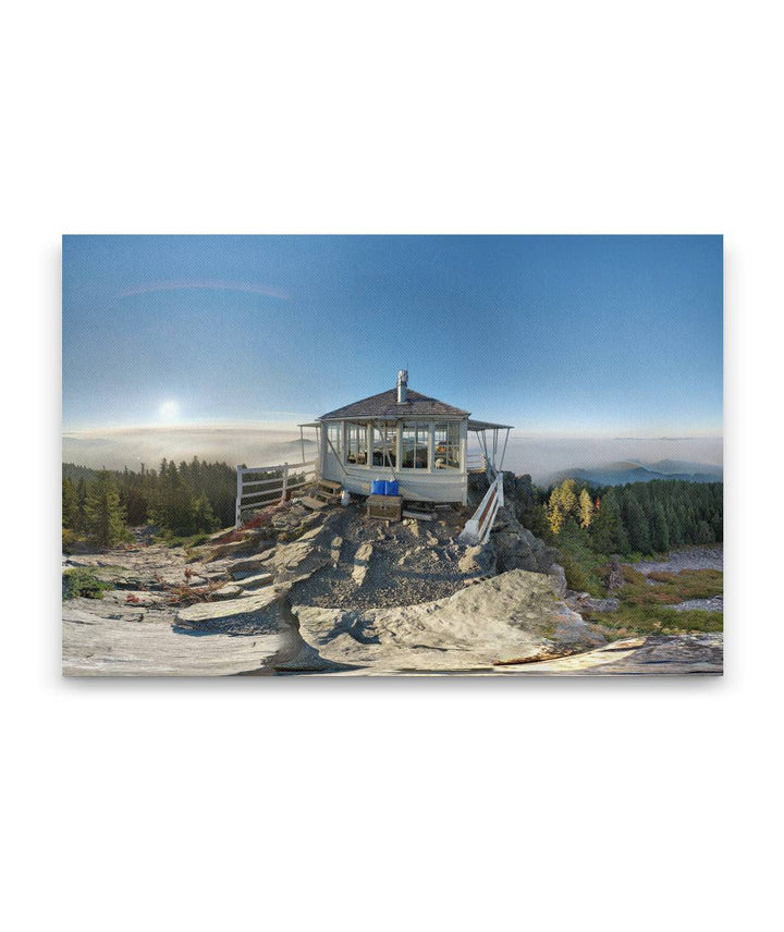 Carpenter Mountain Fire Lookout Panorama, HJ Andrews Forest, Oregon, USA