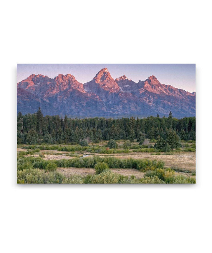 Grand Tetons and Snake River, Blacktail Ponds Overlook, Grand Teton National Park, Wyoming, USA