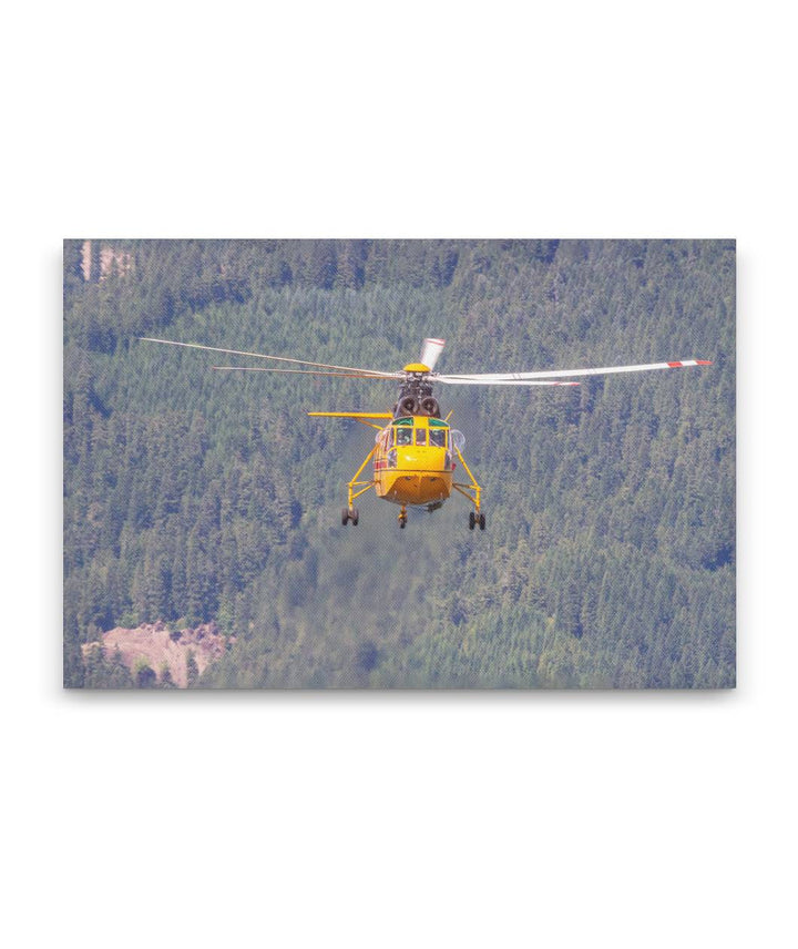 Fire Helicopter Flyby From Carpenter Mountain Fire Lookout, Willamette National Forest, Oregon