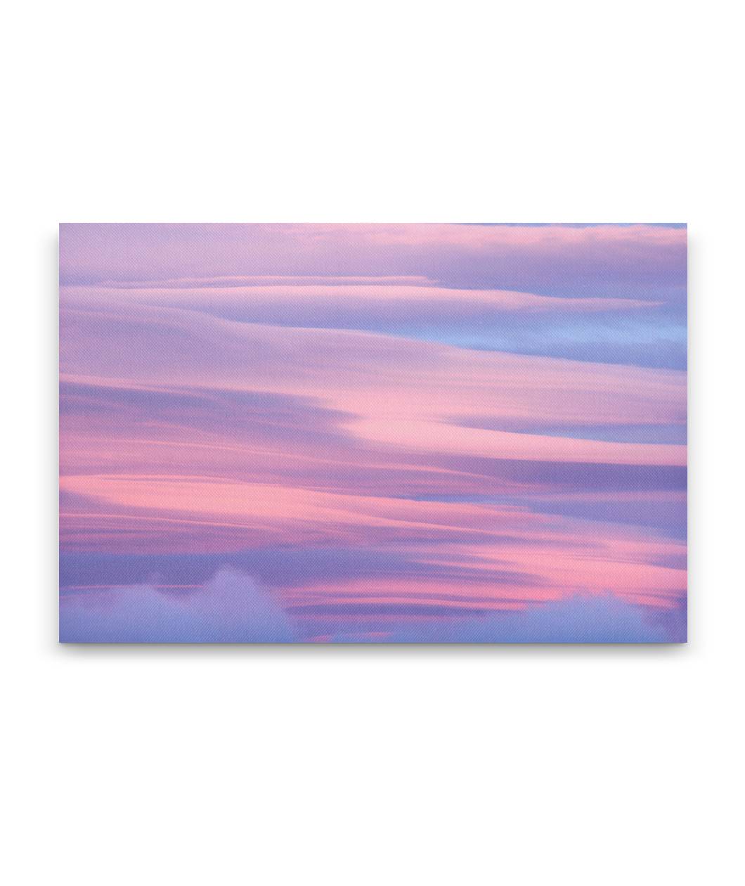 Pink lenticular clouds, Carpenter Mountain, Oregon