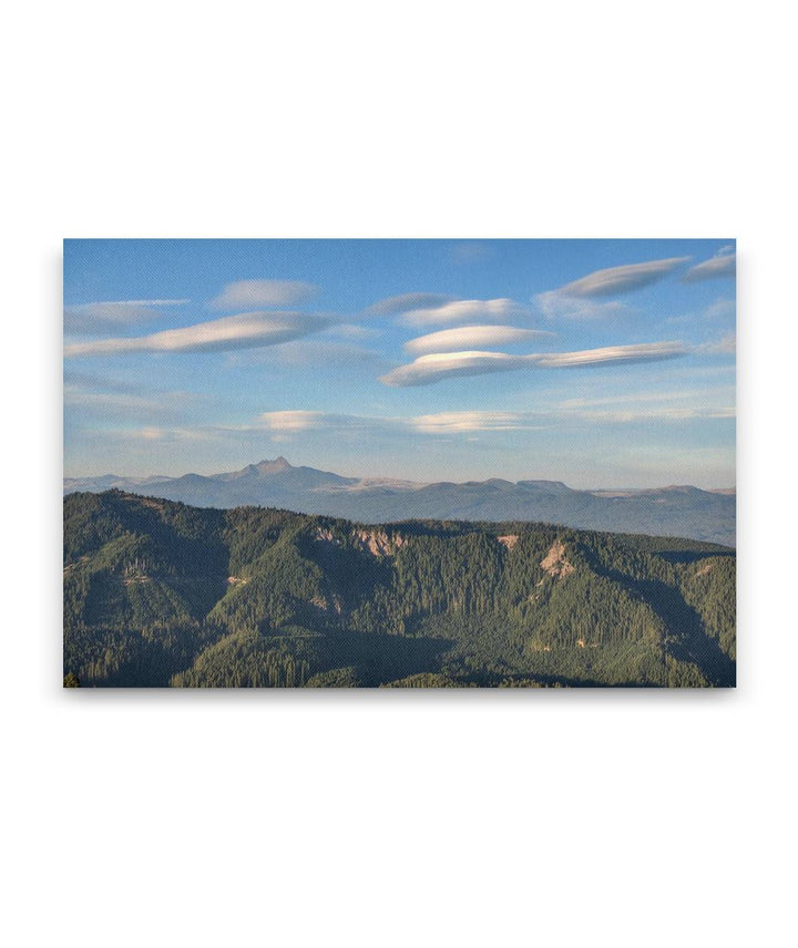 Lenticular Clouds Over Cascades Mountains, Willamette National Forest, Oregon