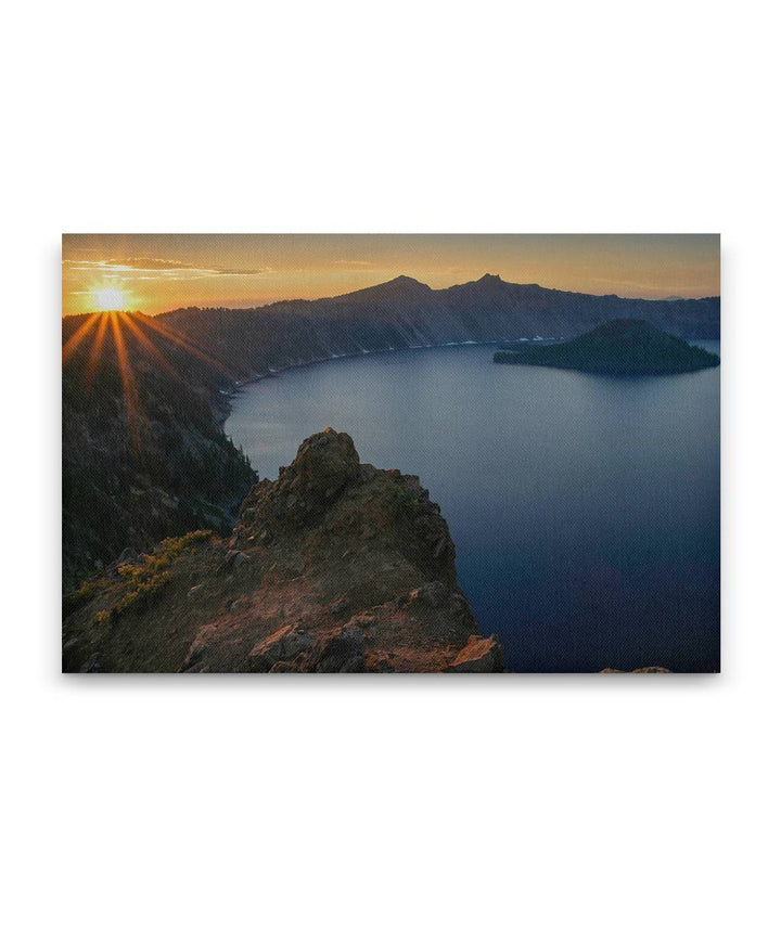 Sunset Over Crater Lake, Garfield Peak Trail, Crater Lake National Park, Oregon, USA