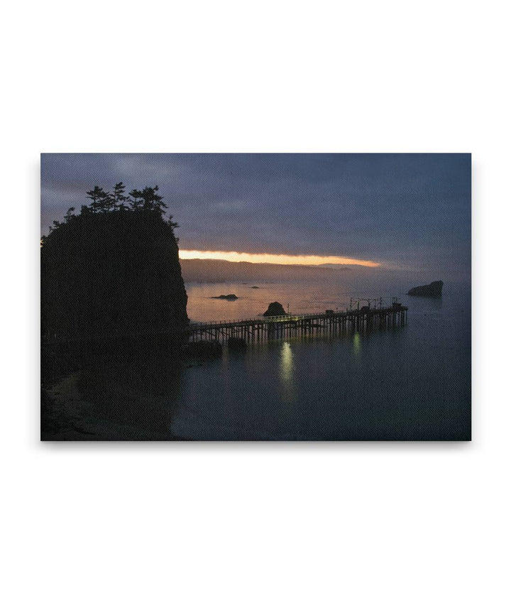 Little Trinidad Head and pier, Trinidad Bay, Trinidad, California