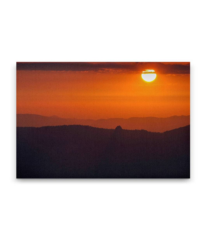 Sunset Over West Cascades, Crater Lake National Park, Oregon, USA