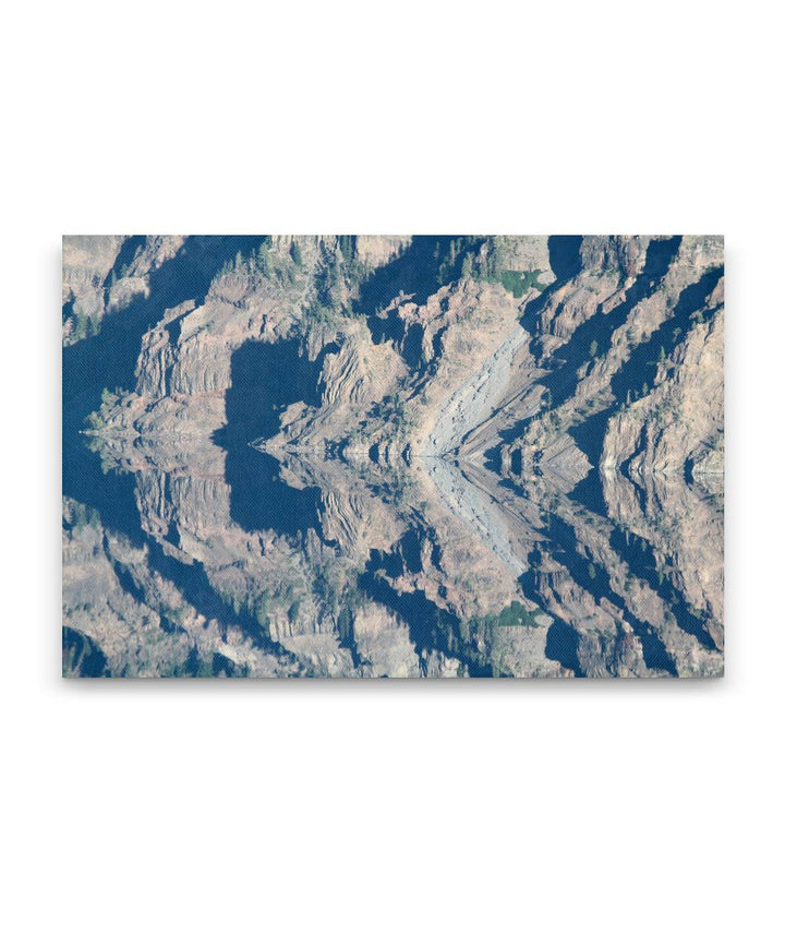 Inner caldera rim and lake reflection, Crater Lake National Park, Oregon