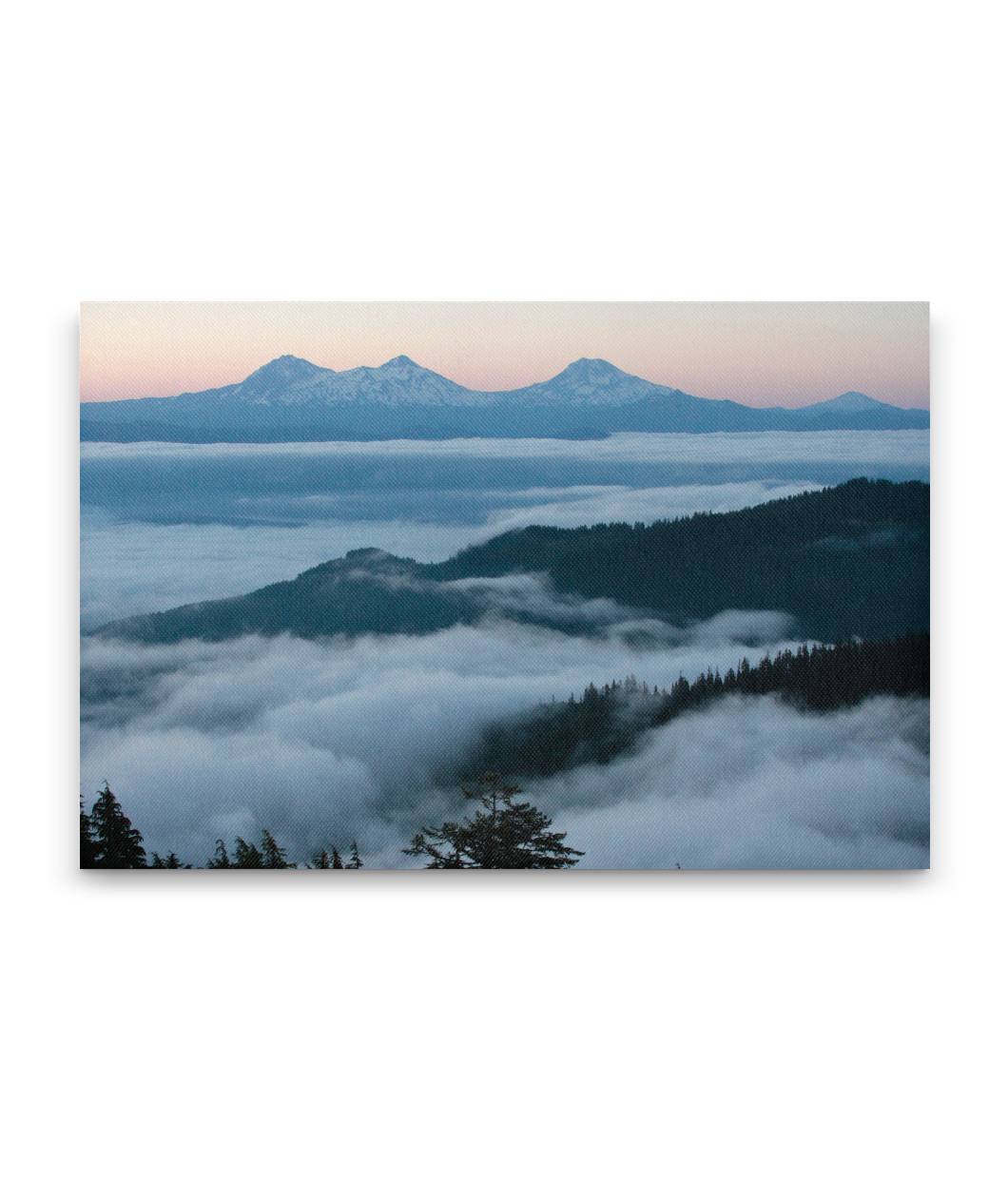 Three Sisters Wilderness and Marine Layer, Willamette National Forest, Oregon