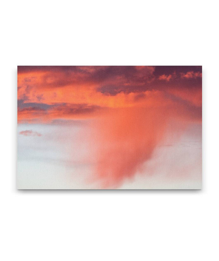 Virga at Sunset Over Cascades Mountains, Willamette National Forest, Oregon, USA