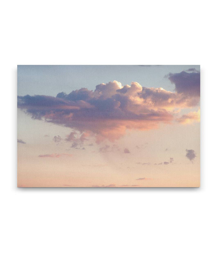 Sunrise-colored Cumulus Clouds Over Cascades Mountains, Oregon