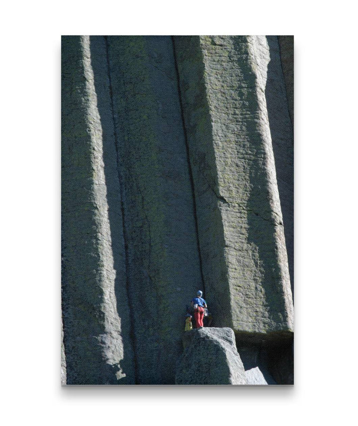 Devils Tower Rock Climber, Devils Tower National Monument, Wyoming