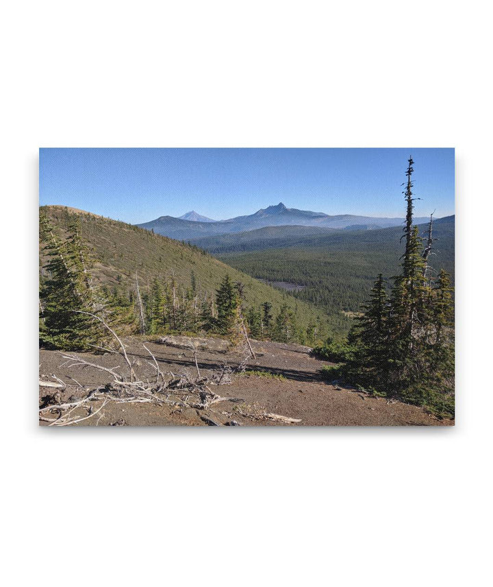 Three-Fingered Jack from Sand Mountain Fire Lookout, Willamette National Forest, Oregon, USA