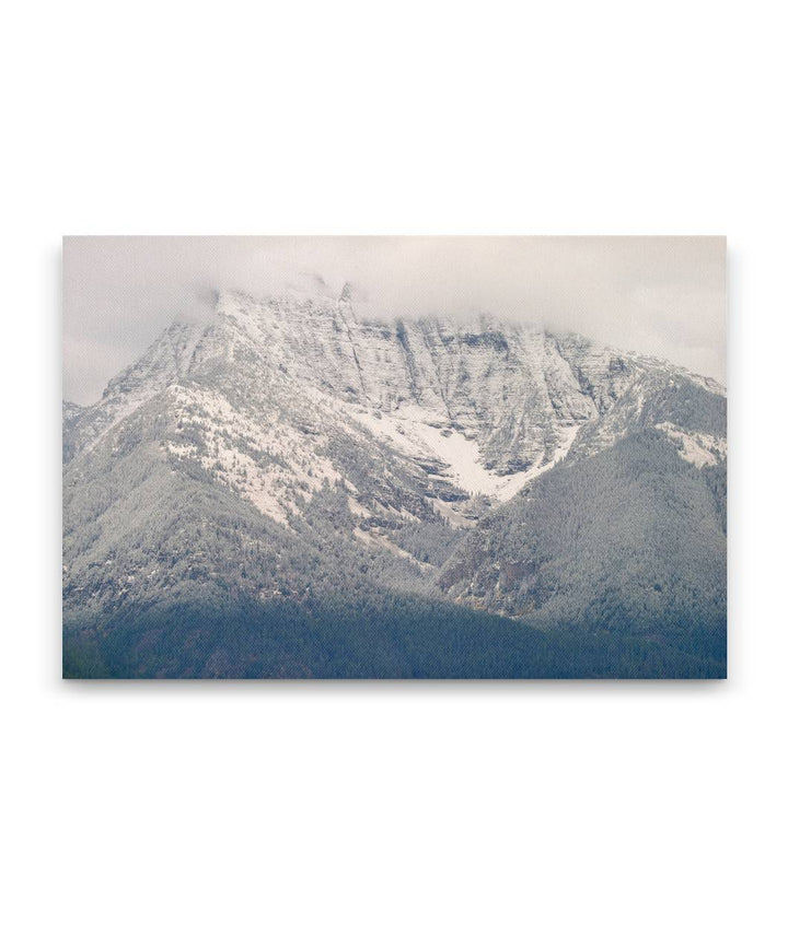 Mount Calowahcan and Winter Snow, Mission Mountains Wilderness, Montana